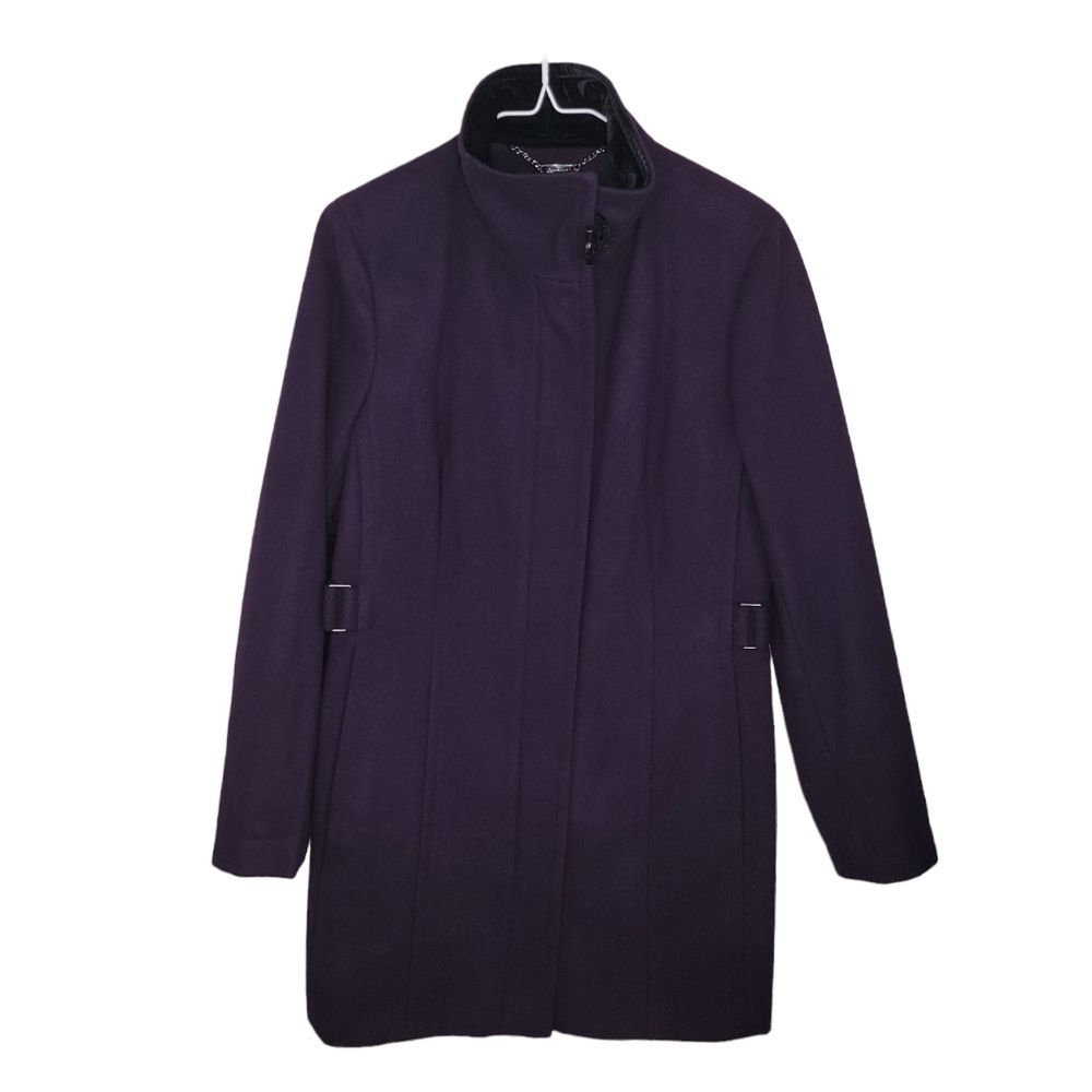 Calvin Klein purple wool blend jacket coat Small